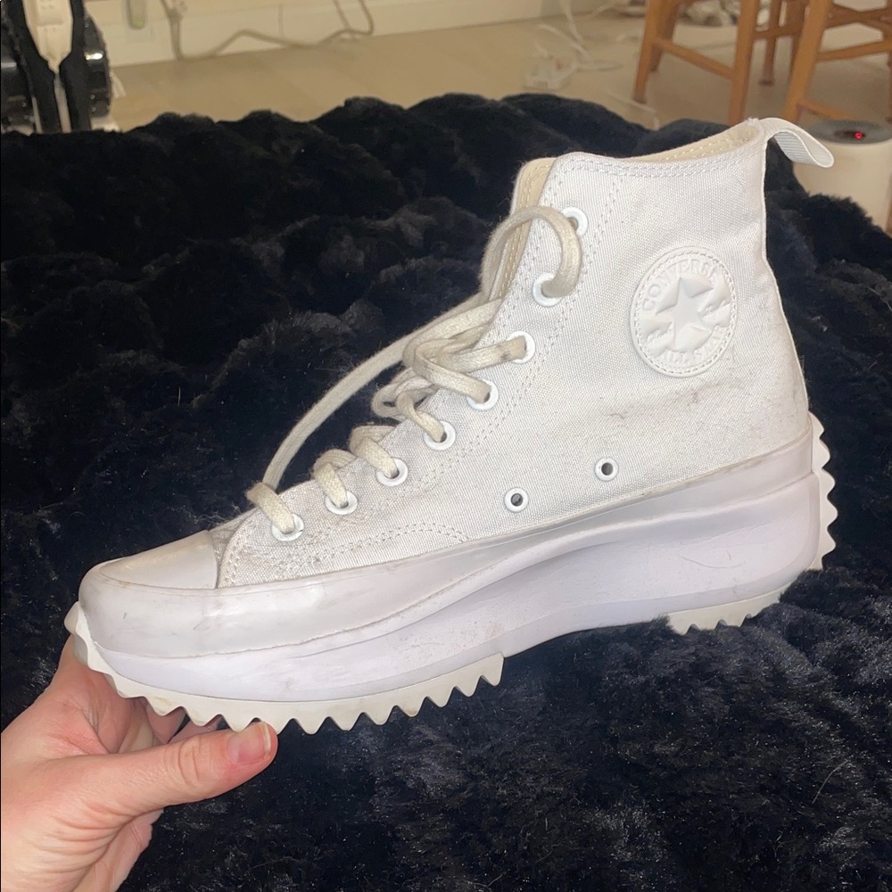 Converse Women's Off-White Platform High-Tops